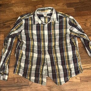 Levi's Black and Gray Casual Button Down Shirt